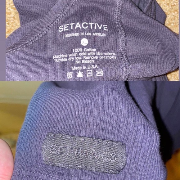NWOT SET ACTIVE SET BASICS CORE 2021 STORM NAVY BLUE RIBBED STREET TANK size xl - Picture 6 of 6